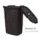 Mind Reader 60L Ventilated Slim Laundry Hamper with Cut Out Handles & Attached Hinged Lid, 2ct.